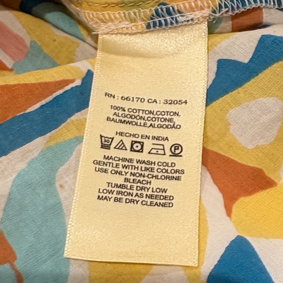 Anthropologie Danielle Kroll Brooklynnite Geometric Printed top Women'sLarge NEW - Picture 13 of 14